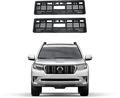 SAMIE Full Open Number Plate Frame For Land Cruiser Prado Car Number Plate(Plastic 10 cm  x  2 cm)