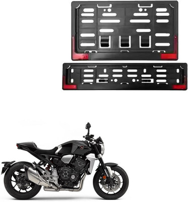 GANNET Bike Number Plate Frame with Reflector (Stander Size For All Bikes) _154 Bike Number Plate(Plastic 26 cm  x  3 cm)