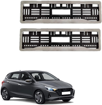 SPREADX Car Chrome number plate frame protective holder for Hyundai i20 Elite Type-2 Car Number Plate(Plastic 14 cm  x  2 cm)