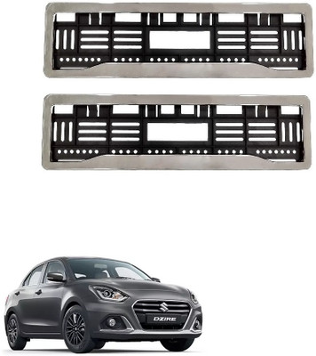 SPREADX Car Chrome number plate frame protective holder for Maruti Swift Dzire 2017 Car Number Plate(Plastic 14 cm  x  2 cm)