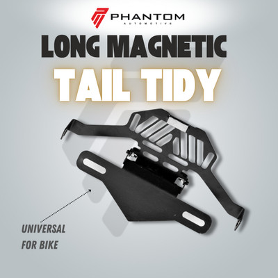 PHANTOM Universal Tail Tidy Number Plate Holder For All Bikes Bike Number Plate Bike Number Plate(Steel 15 cm  x  5 cm)