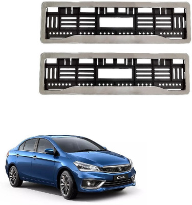 SPREADX Car Chrome number plate frame protective holder for Maruti Suzuki Ciaz T-2 Car Number Plate(Plastic 14 cm  x  2 cm)