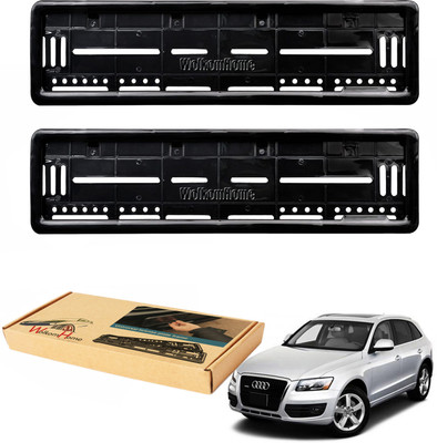 WolkomHome car number plate frame High Security Registration Plates Holders frame for Q3 Car Number Plate(Plastic 20 cm  x  5 cm)