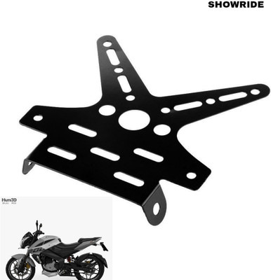 SHOWRIDE Adjustable Tail Tidy Number Plate Holder/License Plate Holder Bracket for Bike Number Plate(Aluminium 16 cm  x  2 cm)