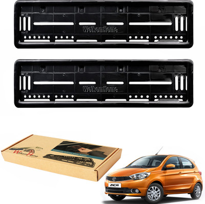 WolkomHome car number plate frame High Security Registration Plates Holders frame for Zica Car Number Plate(Plastic 20 cm  x  5 cm)