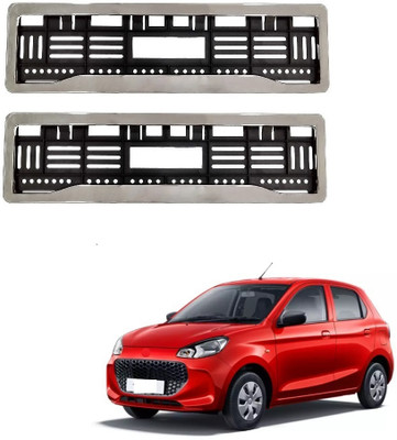 SPREADX Car Chrome number plate frame protective holder for Maruti Suzuki Alto K-10 2022 Car Number Plate(Plastic 14 cm  x  2 cm)