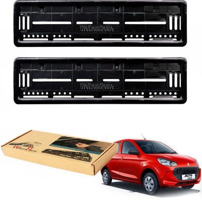 WolkomHome car number plate frame Plates Holders frame for Alto K10 2022 Car Number Plate(Plastic 20 cm  x  5 cm)