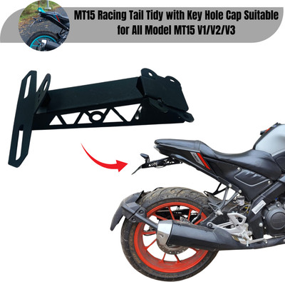 SRPHERE FLY9 All Model MT15 V1/V2/V3 Racing Tail Tidy with Key Hole Cap Suitable Bike Number Plate(Aluminium 12 cm  x  8 cm)