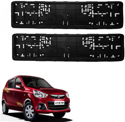 Vagary Car Number Plate Frame/Licence Plate Covers for Maruti Suzuki Alto K10 Car Number Plate(Plastic 14 cm  x  1 cm)