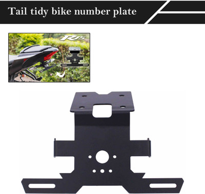 Huims Premium Quality Motorcycle Bike Cnc R15 V3 V4 V4M Tail Tidy Bike Number Plate(Iron 15 cm  x  10 cm)