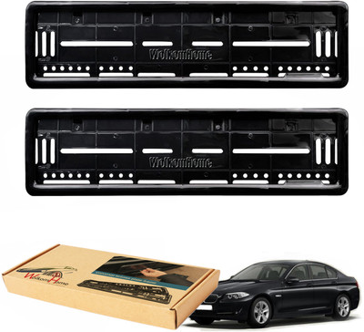 WolkomHome car number plate frame High Security Registration Plates Holders frame for 520i Car Number Plate(Plastic 20 cm  x  5 cm)