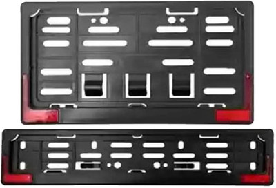 Vagary Bike Number Plate Frame with Reflector (Stander Size For All Bikes) _068 Bike Number Plate(Plastic 26 cm  x  3 cm)