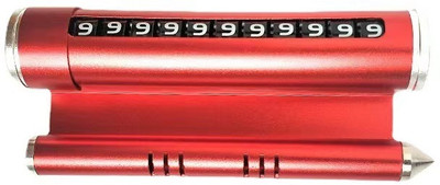 BAWALY Automobile Temporary Car Parking Card Phone Number Card Plate Car Number Plate(Aluminium 8 cm  x  3 cm)