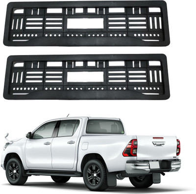 Shopone enterprises Full open no. plate frame Hilux Car Number Plate(Plastic 15 cm  x  2 cm)