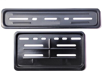 VPRS METAL NUMBER PLATE FRAME(SET OF 2 FRONT & REAR) Bike Number Plate(Iron 30 cm  x  11 cm)