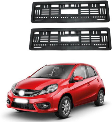 GANNET Full Open Number Plate Frame For Brio Car Number Plate(Plastic 10 cm  x  2 cm)
