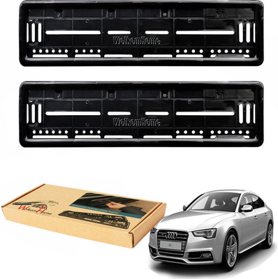 WolkomHome car number plate frame High Security Registration Plates Holders frame for S5 Car Number Plate(Plastic 20 cm  x  5 cm)