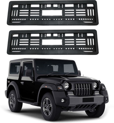 Shopone enterprises Full open no. plate frame Thar Car Number Plate(Plastic 15 cm  x  2 cm)