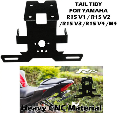 Jetnix Cnc Premium Tail Tidy/Fender Eliminator for YAMAHA R15 V4 & R15M_S03 Bike Number Plate(Stainless Steel 8 cm  x  5 cm)
