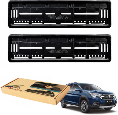 WolkomHome car number plate frame Plates Holders frame for XL6 2022 Car Number Plate(Plastic 20 cm  x  5 cm)
