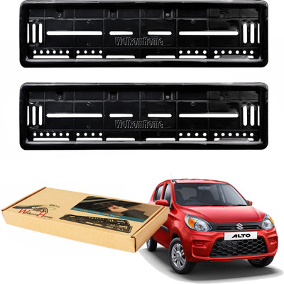 WolkomHome car number plate frame Plates Holders frame for Alto 800 2019 Car Number Plate(Plastic 20 cm  x  5 cm)