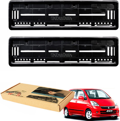 WolkomHome car number plate frame Plates Holders frame for Zen Estilo Type-1 Car Number Plate(Plastic 20 cm  x  5 cm)