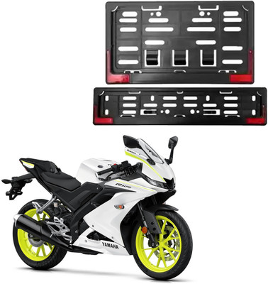 Vagary Bike Number Plate Frame with Reflector (Stander Size For All Bikes) _225 Bike Number Plate(Plastic 26 cm  x  3 cm)