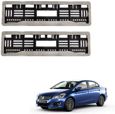 SPREADX Car Chrome number plate frame protective holder for Maruti Suzuki Ciaz T-1 Car Number Plate(Plastic 14 cm  x  2 cm)