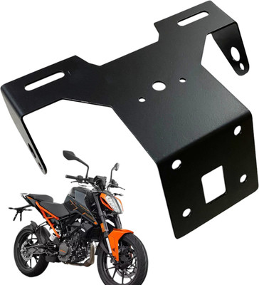 Dhe Best Bike Metal Tail Tidy / Number Plate Holder Bracket Black For KTM Duke 200 Bike Number Plate(Iron 5 cm  x  15 cm)