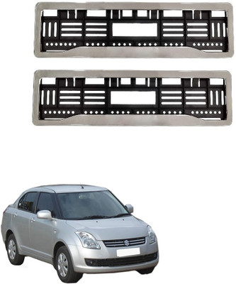 SPREADX Car Chrome number plate frame protective holder for Maruti Swift Dzire Car Number Plate(Plastic 14 cm  x  2 cm)