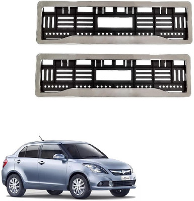 SPREADX Car Chrome number plate frame protective holder for Maruti Swift Dzire 2015 Car Number Plate(Plastic 14 cm  x  2 cm)
