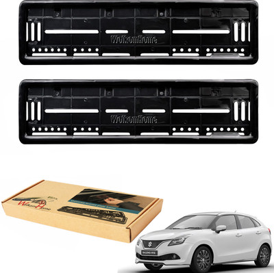 WolkomHome car number plate frame Plates Holders frame for Baleno RS 2019 Car Number Plate(Plastic 20 cm  x  5 cm)