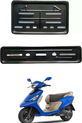 E-Shoppe Bike Number Plate Frame (Front & Back) For Scooty Zest 110 Bike Number Plate(Plastic 28 cm  x  7 cm)