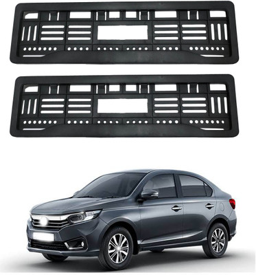 GANNET Full open no. plate frame Amaze Car Number Plate(Plastic 15 cm  x  2 cm)