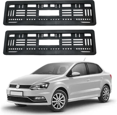 Shopone enterprises Full open no. plate frame Ameo Car Number Plate(Plastic 15 cm  x  2 cm)