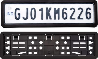 JAY BALAJI Car Number Plate Frame Front and Back Side Car Number Plate(Plastic 15 cm  x  25 cm)