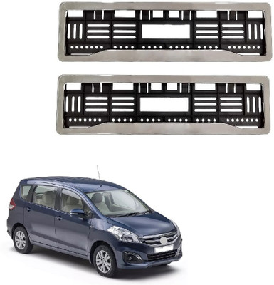 SPREADX Car Chrome number plate frame protective holder for Maruti Suzuki Ertiga Type-2 Car Number Plate(Plastic 14 cm  x  2 cm)
