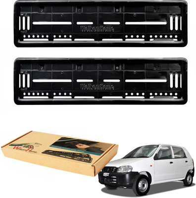 WolkomHome car number plate frame High Security Registration Plates Holders frame for Alto Car Number Plate(Plastic 20 cm  x  5 cm)