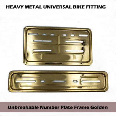 AXWee Unbreakable Number Plate Frame, Bike Frame vehicle Number Support Cover Bike Number Plate(Aluminium 13 cm  x  8.5 cm)