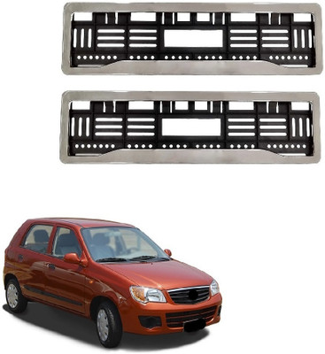 SPREADX Car Chrome number plate frame protective holder for Maruti Suzuki Alto 2014 Car Number Plate(Plastic 14 cm  x  2 cm)
