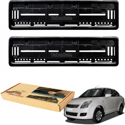 WolkomHome car number plate frame Plates Holders frame for Swift Dzire Car Number Plate(Plastic 20 cm  x  5 cm)