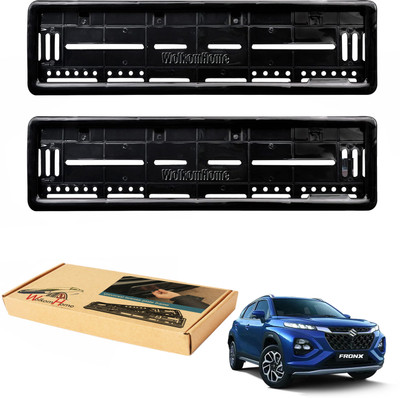 WolkomHome car number plate frame Plates Holders frame for Fronx Car Number Plate(Plastic 20 cm  x  5 cm)