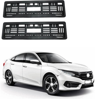 GANNET Full Open Number Plate Frame For Civic Car Number Plate(Plastic 10 cm  x  2 cm)