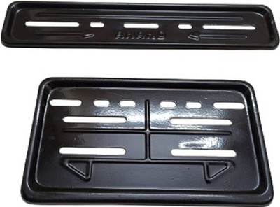 ZRIDE Bike Number Plate Frame/Cover Set of Two Front and Back (Black) Bike Number Plate(Aluminium 13.5 cm  x  8.5 cm)