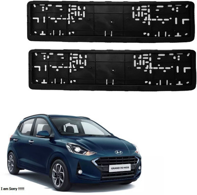 Vagary Standard Size Car Number Plate Frame/Licence Plate Covers for Hyundai I10 nios Car Number Plate(Plastic 14 cm  x  1 cm)