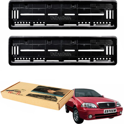 WolkomHome car number plate frame Plates Holders frame for Esteem Car Number Plate(Plastic 20 cm  x  5 cm)