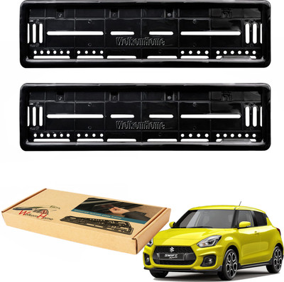 WolkomHome car number plate frame Plates Holders frame for New Swift Car Number Plate(Plastic 20 cm  x  5 cm)