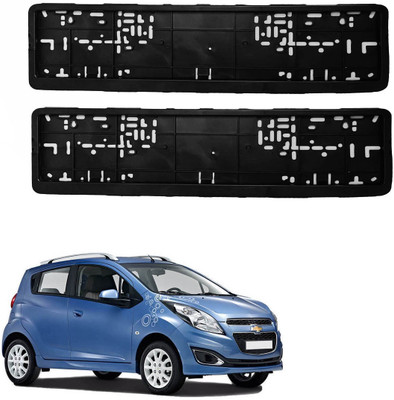 Vagary Standard Size Car Number Plate Frame/Licence Plate Covers for Chevrolet Spark Car Number Plate(Plastic 14 cm  x  1 cm)