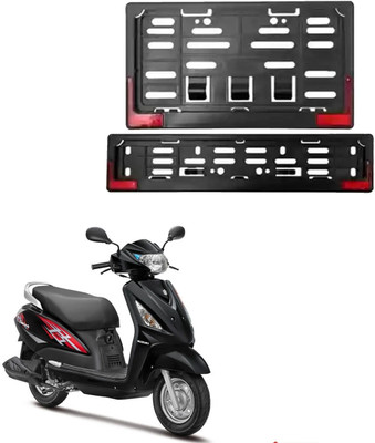 GANNET Bike Number Plate Frame with Reflector (Stander Size For All Bikes) _110 Bike Number Plate(Plastic 26 cm  x  3 cm)