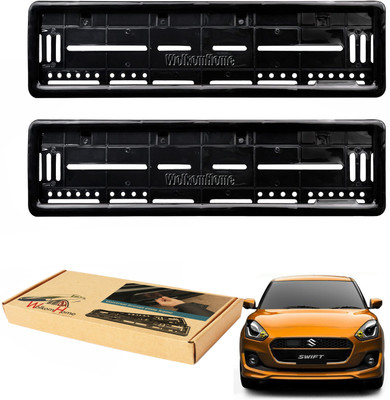 WolkomHome car number plate frame Plates Holders frame for Swift New Car Number Plate(Plastic 20 cm  x  5 cm)